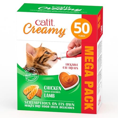 Image of Catit Creamy Chicken & Lamb Lickable Cat Treats 50 Pack