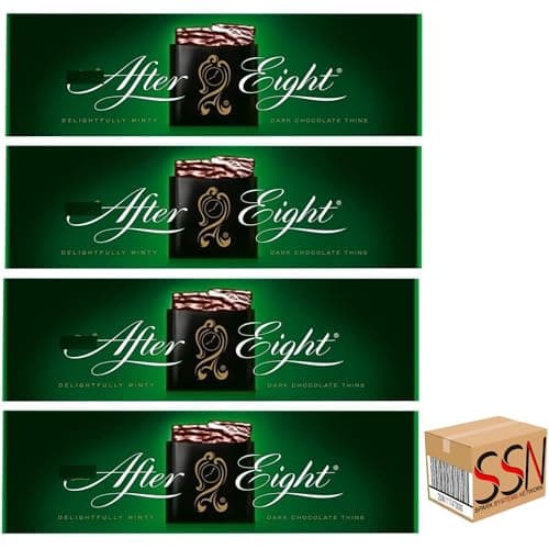 Image of After Eight Dark Mint Chocolate Box 300g chocolate confectionery filled with peppermint-flavoured fondant by SSN Spark Systems Network (4x Box)