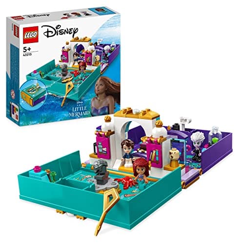 Image of LEGO Disney Princess The Little Mermaid - Story Book Building Kit with Disney Princesses, Gift for Children from 5 Years with Ariel, Prince Eric and Ursula Plus Crab Figure by Sebastian 43213