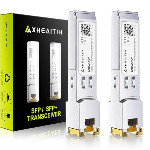 Image of 2 Pack 1.25G RJ45 Optical Module 1000Base-T SFP Transceiver up to 100m with Cat5e/6/6a/7 Plug and Play for Cisco for Fortinet for Ubiquiti for Netgear for Mikrotik for D-Link for Meraki and More