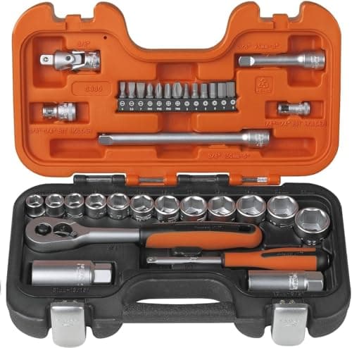 Image of Bahco S330 Socket Set 34 Piece 1/4 and 3/8 Square Drive