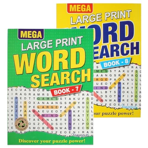 Image of Martello P2174 Mega Large Print A4 Word Search Puzzle Books - Set of 2