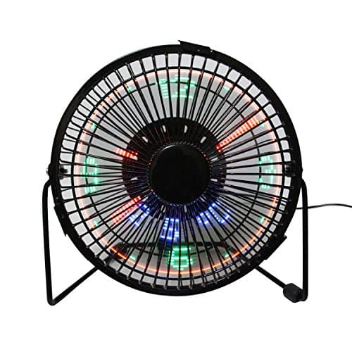 Image of 6inch Counter LED Programmable DIY Messages Cooling Fan,Desk USB LED Clock Fan (MRF-002)