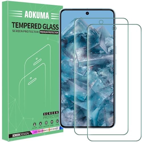 Image of AOKUMA Tempered Glass for Google Pixel 8 Pro Screen Protector, [2 Pack] Premium Quality Guard Film, Shatterproof, Shockproof, Scratchproof oilproof, Case Friendly