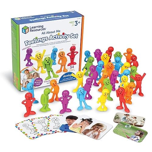 Image of Learning Resources All About Me Feelings Activity Set - Emotional Regulation Tools for Kids, Preschool Classroom Must Haves, Social Skills Activities, People Figurines, Toddler Emotions Gifts