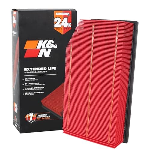 Image of K&N Engine Air Filter: Extended Life 24,000 Miles Replacement Air Filter: Compatible with 2018-2021 Jeep Wrangler JL and Gladiator, KNX-5076
