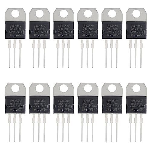 Image of 12Pcs L7805CV IC Positive Voltage Regulator Output 5V 1.5A L7805 Three-Terminal Regulator 3Pin for Regulated Limiting Circuit Communication Integrated Circuits