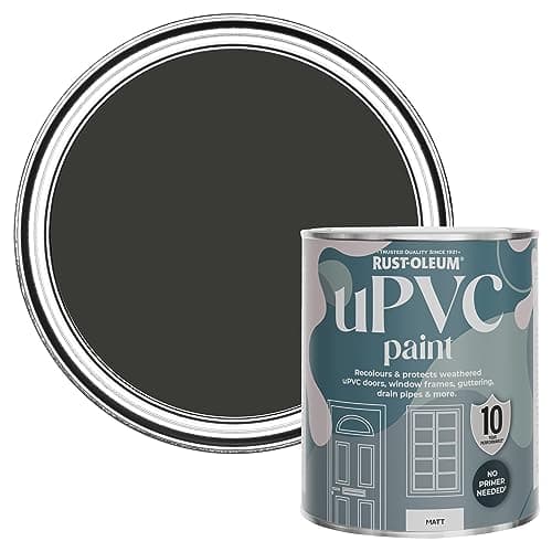 Image of Rust-Oleum Black uPVC Door and Window Paint in Matt Finish - Dark Magic 750ml