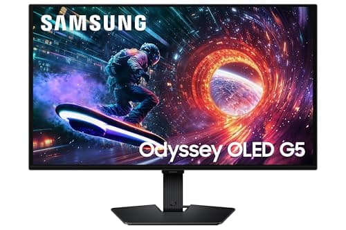 Image of Samsung Odyssey Gaming OLED G5 LS27FG502SUXXU 27" QHD HDR10 1440p Gaming Monitor - 0.03ms, Max 180Hz, 2560x1440, HDMI, Displayport