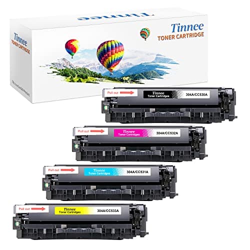 Image of Tinnee 304A CC530A Toner Compatible HP 304A HP CC530A HP CC531A HP CC532A HP CC533A Toner for Color LaserJet CP2320 CM2320NF CM2320FXI CP2025 CP2025N CP2025DN Printers