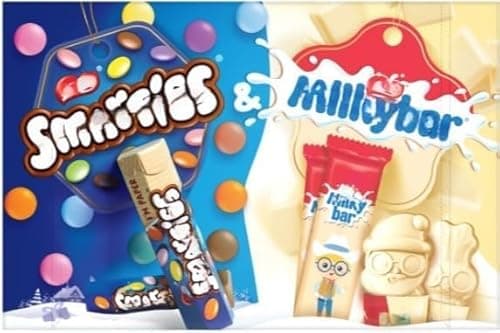 Image of Nestle Kids Medium Chocolate Selection Box - Variety of White Chocolate Bars including Smarties and Miklybar Stocking Fillers For Kids - Filled With Festive Fun Bunny Santa Elf -116g
