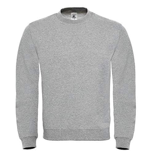 Image of B&C Crew neck sweatshirt. - Grey - X-Small