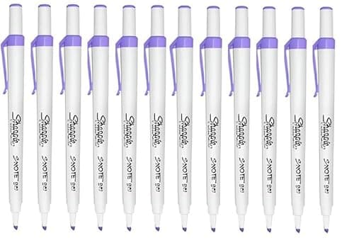 Image of Sharpie S Note Duo Dual Tip Highlighter and Creative Marker Pen Grape 12 Pack