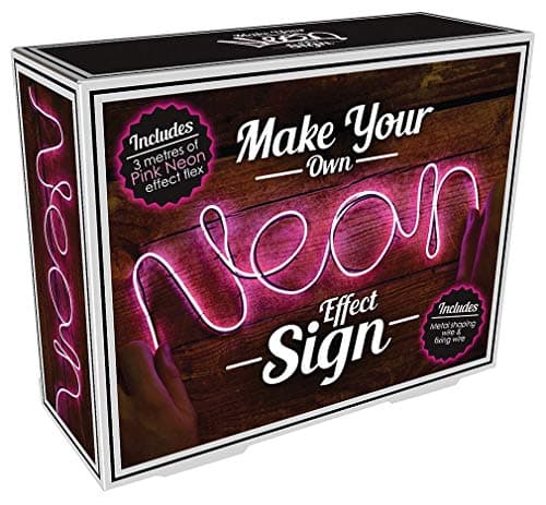 Image of iscream Fizz Creations Neon Effect Pink LED Customizable Rope Accent Light, 9 ft 10 in Long