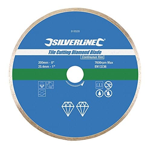 Image of Silverline 918528 Tile Cutting Diamond Blade 200 x 25.4 mm Continuous Rim
