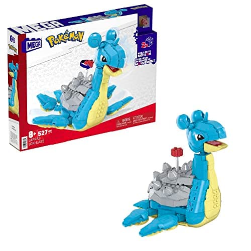 Image of MEGA Pokémon Action Figure Building Toys Set for Kids, Lapras with 527 Pieces and Motion, Buildable and Poseable, 7 Inches Tall, HKT26