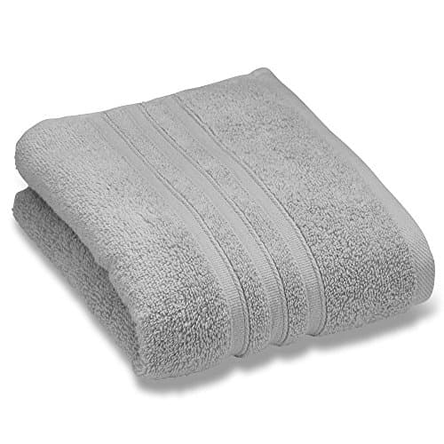 Image of Catherine Lansfield Zero Twist Cotton 50x85cm Hand Towel Silver Grey