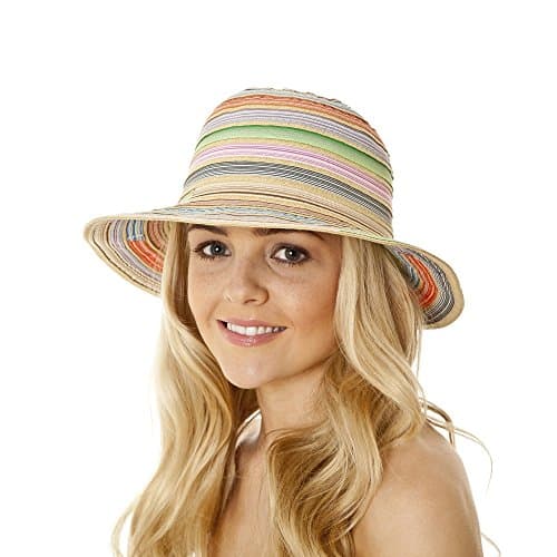 Image of i-Smalls New Season for 2015 Ladies Narrow Brim Ribbon Braid Fashion Sun Hat (Pastle)