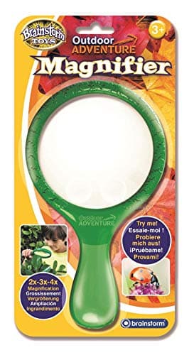 Image of Brainstorm Toys Outdoor Adventure Magnifier – Magnifying Glass for Kids, Up To 4x Magnification, Perfect for Nature Exploration and Outdoor Discovery