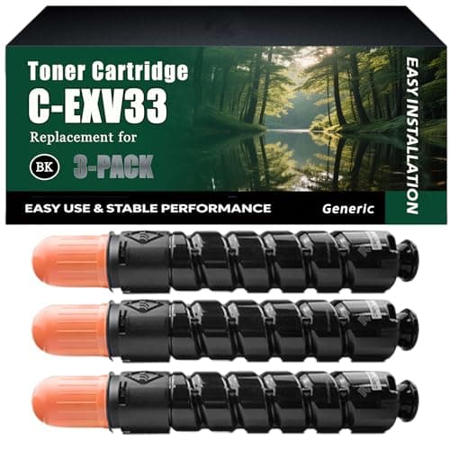 Image of C-EXV33 Toner Cartridge Work for Canon imageRUNNER 2520 IR-2530 IR-2525 Printers, High-Capacity 8500 Pages, Clear lines (3 Pack Black)