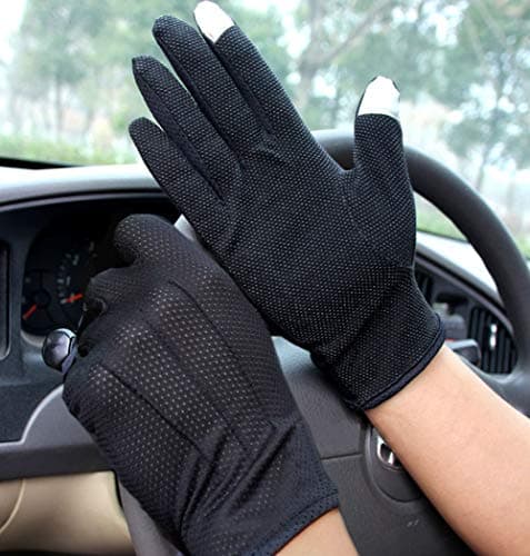 Image of IBLUELOVER Sun UV Protection Gloves Men Women Summer Sunscreen Gloves Touchscreen Driving Gloves Non-slip Cycling Mittens for Outdoor Biking Driving Climbing Hiking Camping Motorcycle