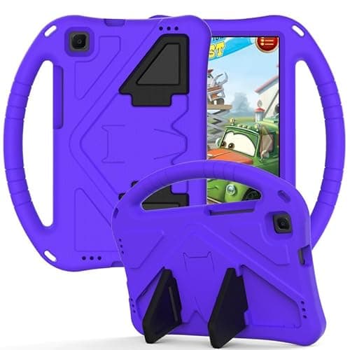 Image of Kids Case For Huawei M3 Lite 8.0-Inch, Tablet Cover Compatible with Huawei MediaPad M3 Lite Handle Stand Case, Children Friendly Durable EVA Foam Lightweight Shockproof Protective, Purple