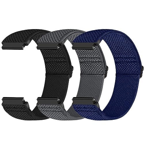 Image of 22mm Quick Release Elastic Straps Compatible with Samsung Galaxy Watch 3 45mm/Garmin Venu 4 45mm/3 45mm/Venu 2/Vivoactive 4/Forerunner 570(47mm)/255/265/Amazfit Helio/Bip 6/5/Balance 2 Women Men