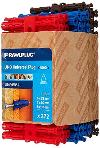 Image of Rawlplug 68-635 Uno Plug Clip (Pack of 272) - Red / Brown / Blue