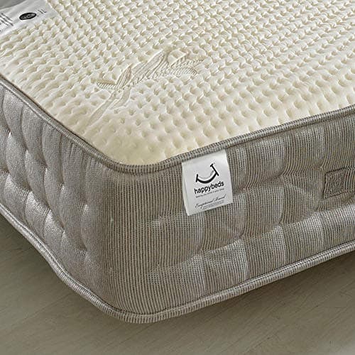 Image of Memory Foam 2000 Pocket Sprung, Happy Beds Bamboo Vitality Medium Firm Tension Mattress with Reflex Foam - 2ft6 Small Single (75 x 190 cm)