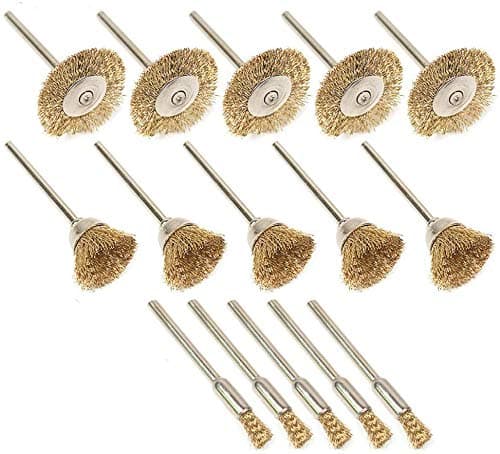 Image of 15Pcs Wire Brushes Soft Brass Wire Brush Rotary Tool Cleaning Polishing Dusting Set