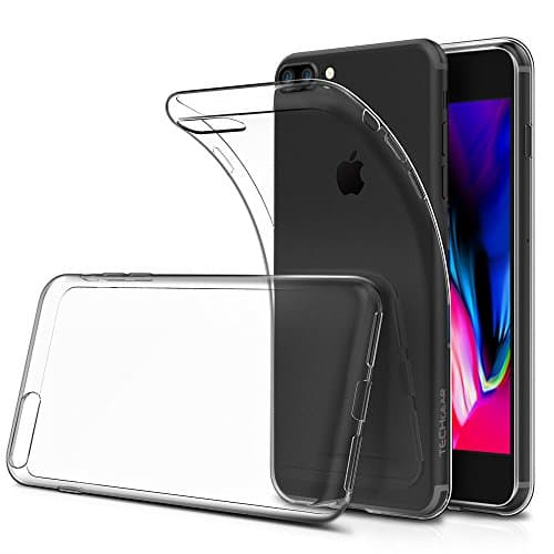 Image of TECHGEAR iPhone 8 Plus, iPhone 7 Plus Case - [AirFlex] Slim & Light, Protective, Flexible Gel/TPU Cover with Soft Touch Keys Compatible with Apple iPhone 8 Plus, iPhone 7 Plus (Super Clear)