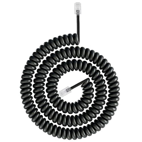 Image of Uvital 3 Meters Telephone Phone Handset Cable, 1Pack RJ9 Coiled Cord for Home Landline