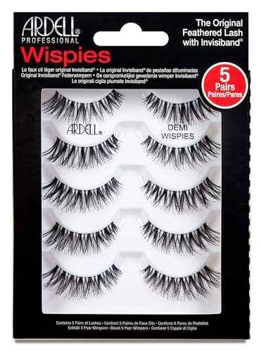 Image of Ardell Multipack Demi Wispies False Eyelashes, Medium Volume, Vegan Friendly, 6 Pairs (Pack of 1)