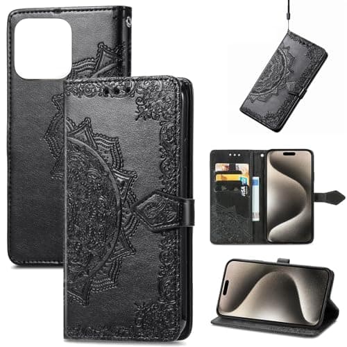 Image of Rfvzubemok Compatible with Nokia 8.3 5G Wallet Cover,Compatible with Nokia 8.3 5G Flip Stand Card Slots Magnetic Closure Phone Case Black