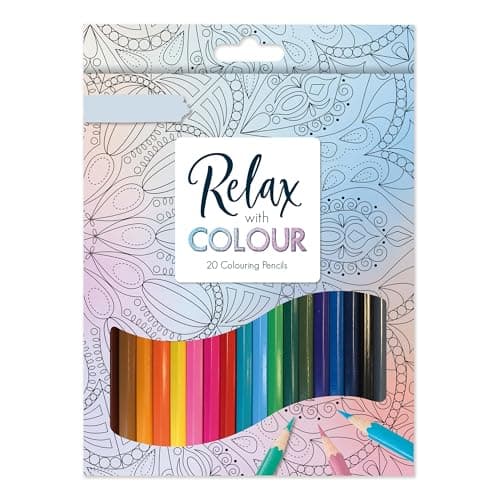 Image of 1ABOVE 20 Colouring Pencils - Assorted Colours, wooden colouring pencils, Pre sharpened, Colour Therapy Colouring Pencil,A Must-Have for All Kids Arts & Crafts Sets