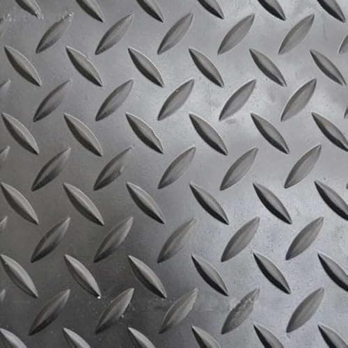Image of Black Rubber Matting Roll | Heavy Duty, Indoor & Outdoor, Non-Slip, Waterproof & Easy to Cut | Ideal for Garage, Van, Gym, Sheds | 1m Width 3mm Thick A-Grade Flooring Mat (Large Diamond, 0.5m x 1m)