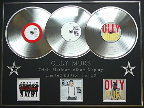 Image of OLLY MURS/TRIPLE PLATINUM ALBUM DISPLAY/OLLY MURS + RIGHT PLACE RIGHT TIME + NEVER BEEN BETTER/COA