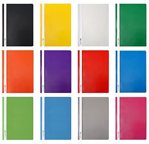 Image of OFFICE CENTRE 20 x Clear Cover A4 Presentation Project Folders Hard Document File Organiser Holder Case 2 Prong Display