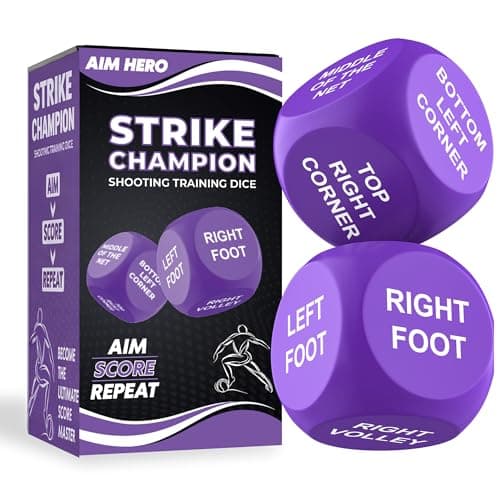 Image of 2pc Football Games Shooting Practice Training Dice - Football Gifts for Boys and Girls - Kids Football Training Equipment - Indoor or Outdoor Penalty Shoot Out Game