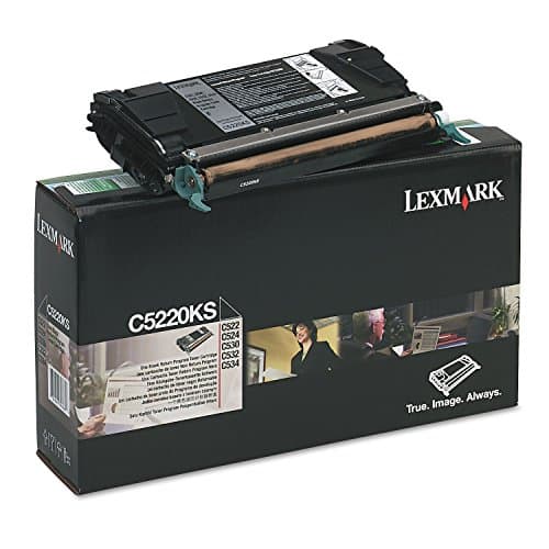 Image of Lexmark C5220KS black colour laser cartridge C5222KS for C522 C524 , C522n, C524n, C524dn C524dtn C530 C530DN C532 C532DN C530N C532N C534 C534N C534DN C534DTN