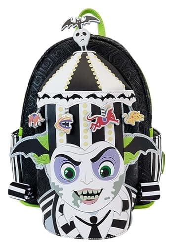 Image of Loungefly Beetlejuice Carousel Hat Mini Backpack, Multi