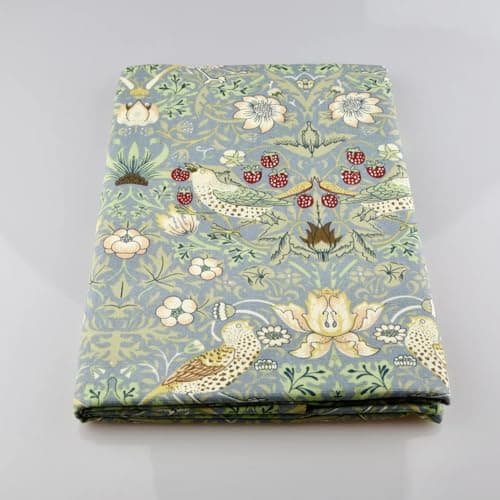Image of WILLIAM MORRIS Strawberry Thief Blue 132 x 178cm Fabric Tablecloth