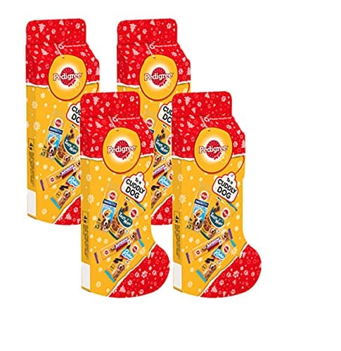 Image of Pedigree Christmas Stocking Gift Adult Dog Treats Mixed 367g (4 X Stockings)