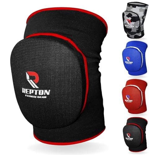 Image of Protective Knee Pads | Elasticated Gel Padded Knee Support Sleeves for Work, Gardening, and Sports | Thick Poly-Cotton, Anti-Slip, Comfortable Knee Pads for Men & Women (Black, L/XL)