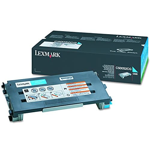 Image of Lexmark C500S2CG cyan blue colour laser cartridge C500 C500N C500DN