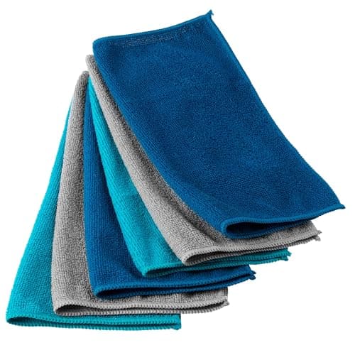 Image of Beldray COMBO-8616 Pack of 18 Super Absorbent Microfibre Cleaning Cloths, Washable and Reusable Anti-Bac Cleaning Towels, Multipurpose Dusters, Treated with Zinc Pyrithione, Streak-Free Cleaning