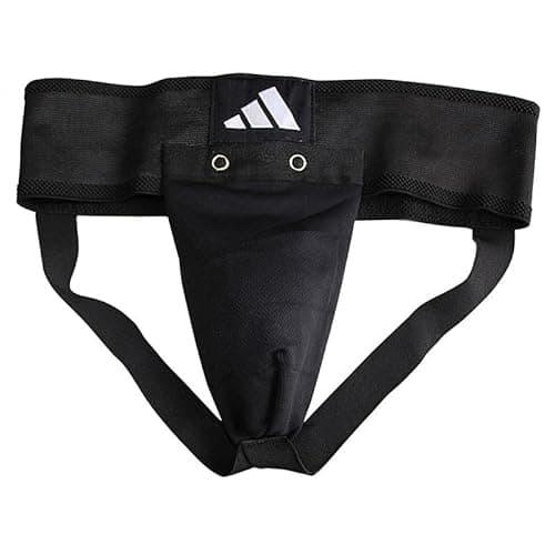 Image of adidas Men’s Groin Guard with Climacool - Black, Medium - Martial Arts Groin Protectors, Elasticated Material with Reinforced Cup, Suitable for MMA, Boxing, Muay Thai, Kickboxing, Karate, and More