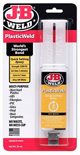 Image of J-B Weld 50132 PlasticWeld Quick-Setting Epoxy Syringe - Dries Off-White - 25 ml by J-B Weld