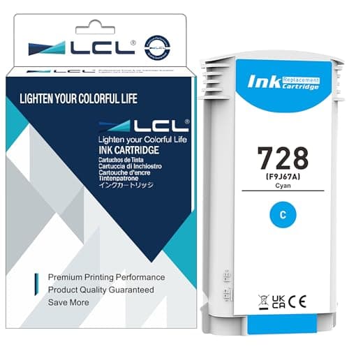 Image of LCL Compatible Ink Cartridge 728 F9J67A 130ML High Yield (1PK Dye Cyan) Replacement for HP DesignJet T730 36-in Printer DesignJet T830 24-in MFP DesignJet T830 36-in MFP