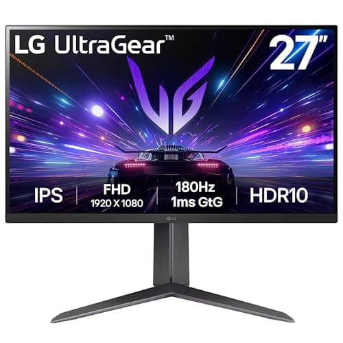 Image of LG Ultragear Gaming Monitor 27GS65F, 27 Inch, 1080p, 180Hz, 1ms, IPS Display, HDR 10, NVIDIA G-Sync Compatible & AMD FreeSync , Smart Energy Saving, DisplayPort, HDMI